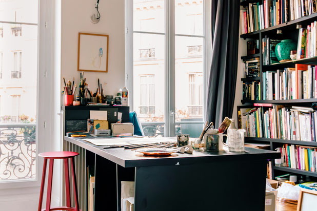 Table de travail sur mesure-renovation-appartement-Paris
