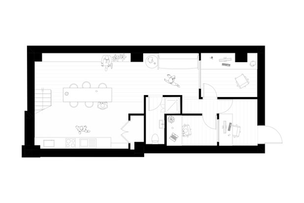 Plan après travaux R-1-rehabilitation-bureaux-Paris