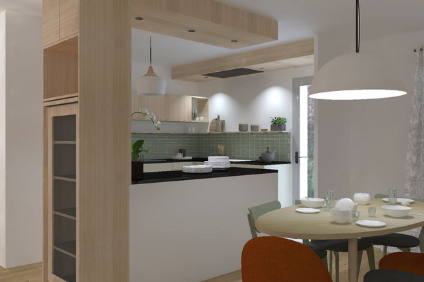Cuisine ouverte-renovation-maison-Bègles