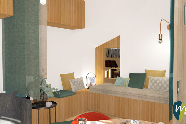 Banquette-renovation-appartement-Les Sables-d'Olonne