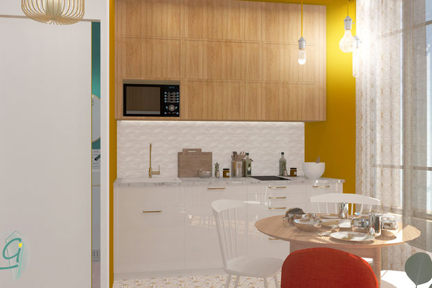 Espace cuisine-renovation-appartement-Les Sables-d'Olonne