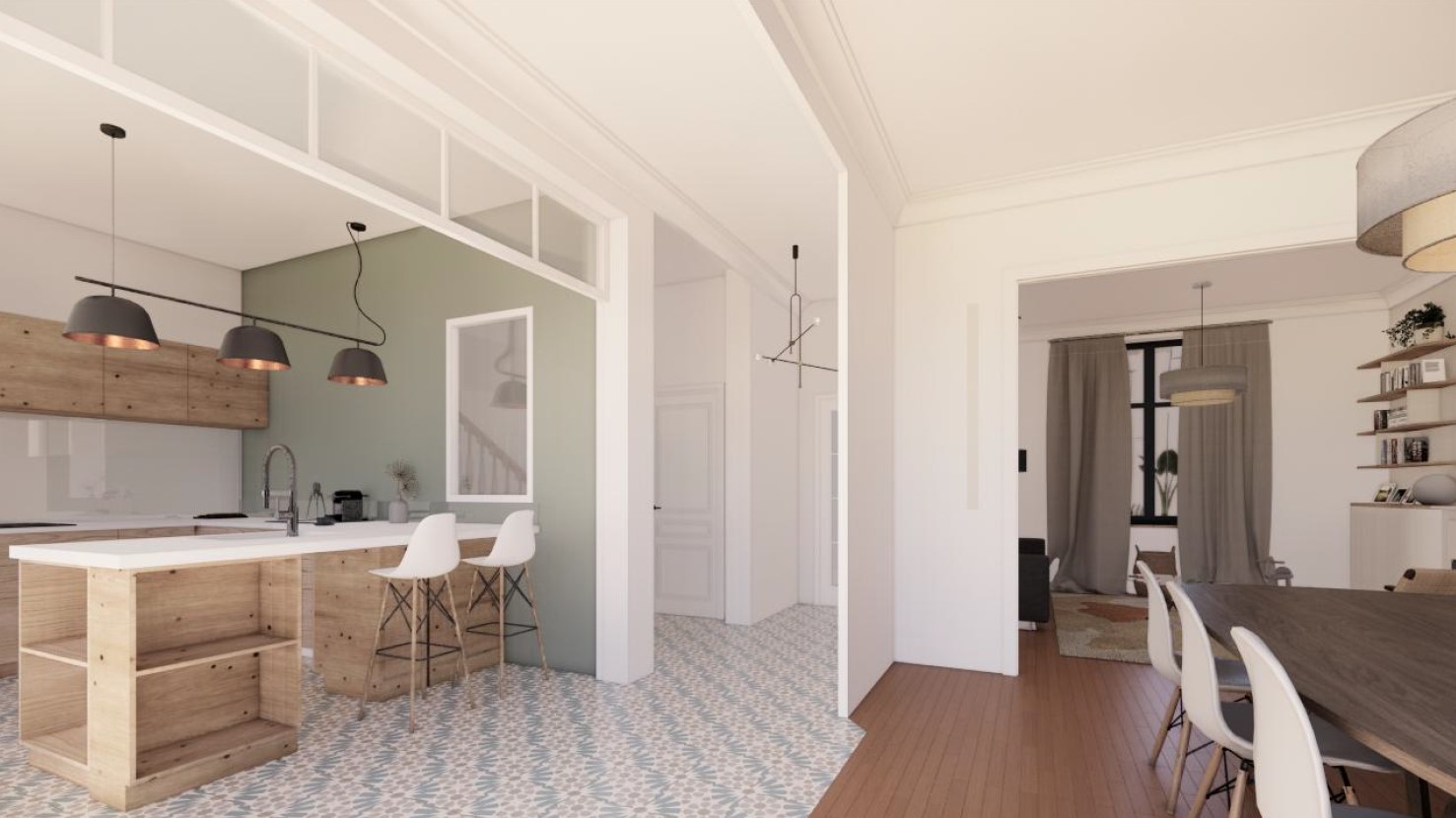 Rénovation partielle d’une maison de ville début 1900 à Nantes – rénovation de maison Deux-Sèvres