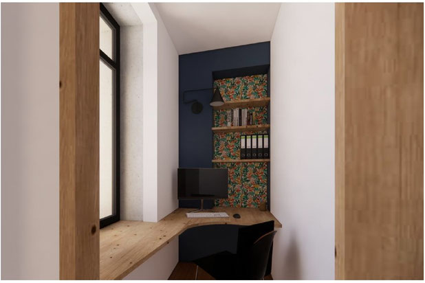 Bureau d'appoint R+1-renovation-maison-Angers