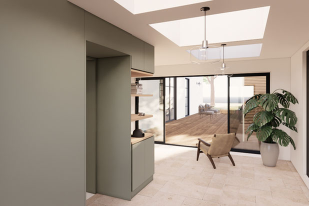 Entrée vers dégagement-renovation-autre-Mésanger