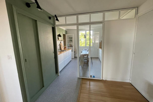Entrée sur cuisine-renovation-appartement-Nantes