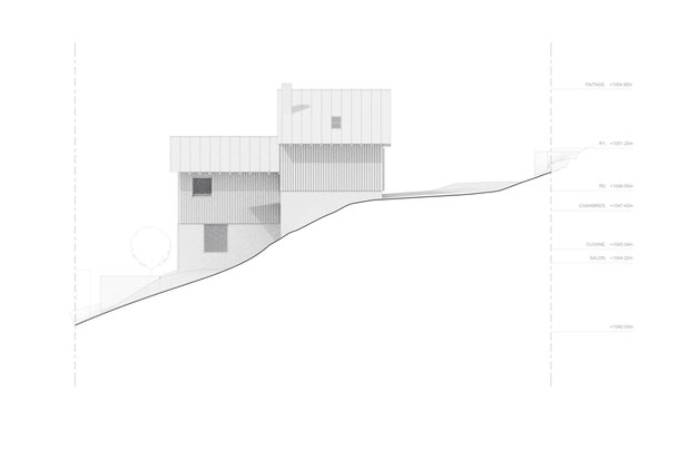 Elévation Nord-construction-maison-Saint-Gervais-les-Bains