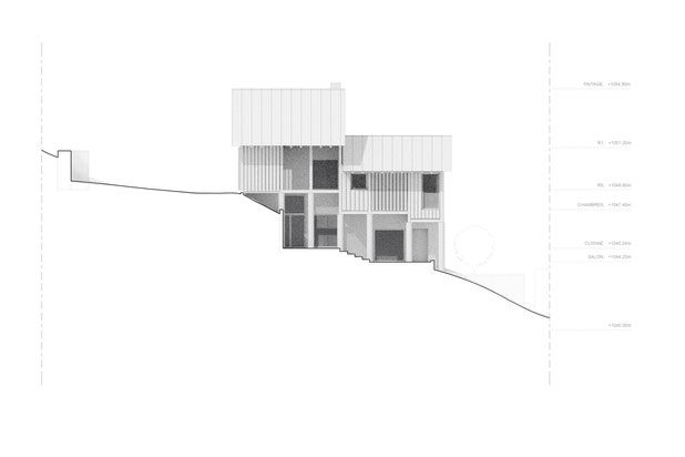Elevation sud - face mont blanc-construction-maison-Saint-Gervais-les-Bains
