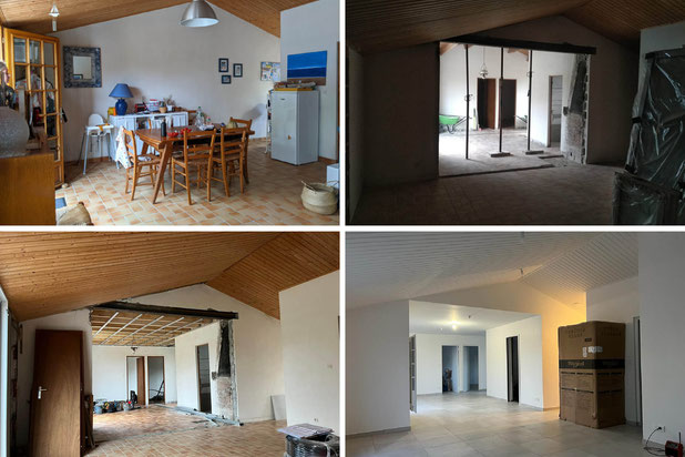 Intérieur - ouverture des 2 maisons-construction-maison-Noirmoutier-en-l'Île