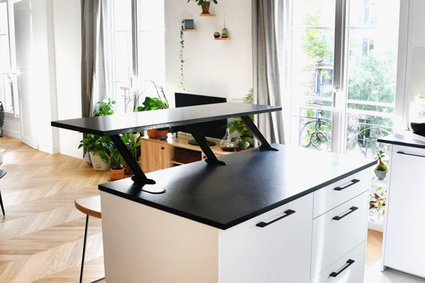 cuisine zoom ilot 02-renovation-appartement-Paris