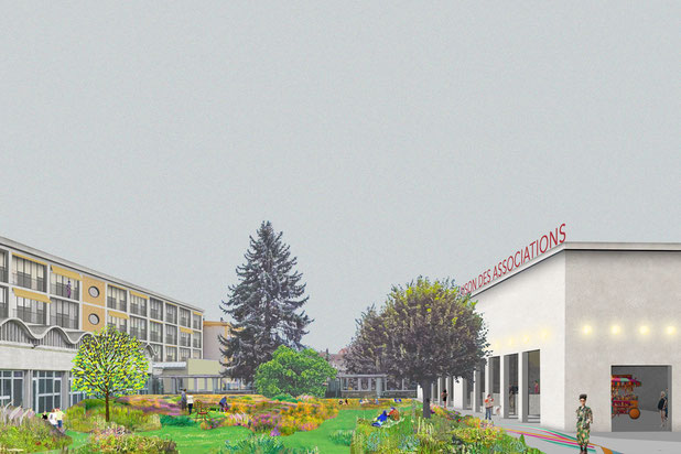 Vue depuis la rue Etienne Simard-rehabilitation-equipement-Charmes
