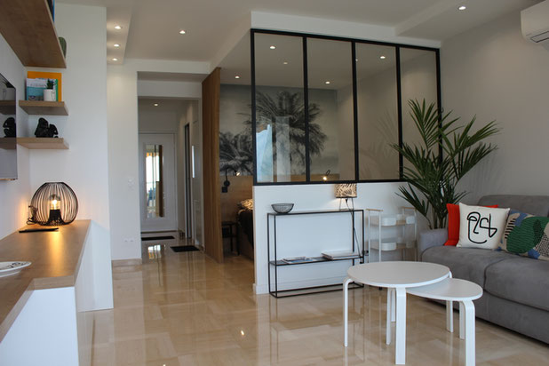 Séjour-renovation-appartement-Villeneuve-Loubet