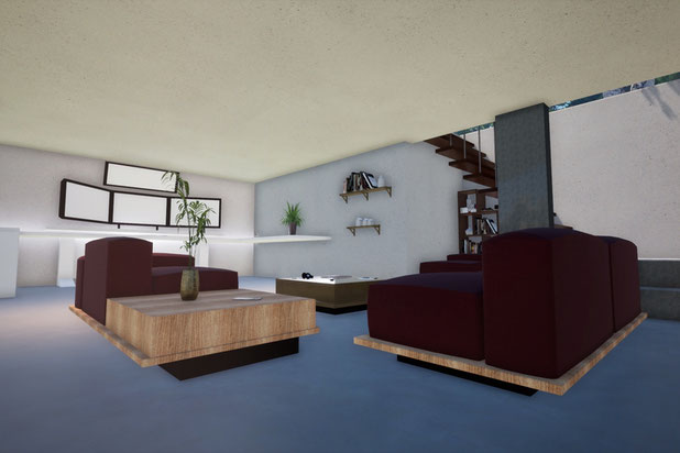 Vue 3D sous sol-renovation-maison-Rueil-Malmaison