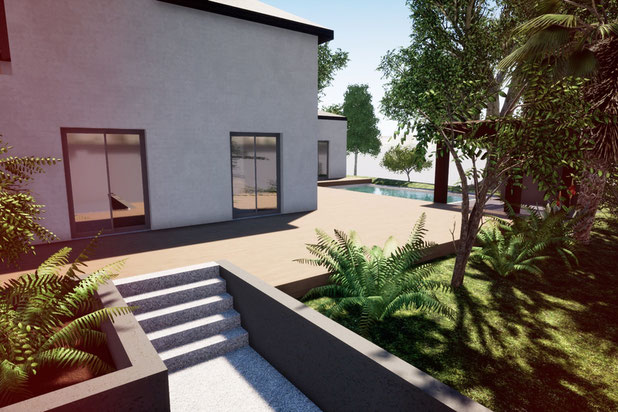 Vue entrée-renovation-maison-Rueil-Malmaison