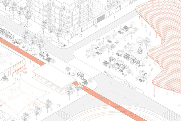 Axonométrie 1-amenagement-espaces_exts-Bobigny