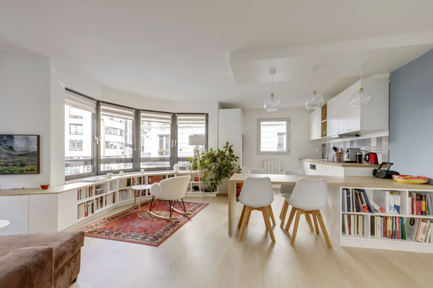 pièce à vivre-renovation-appartement-Paris