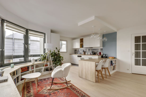 pièce à vivre-renovation-appartement-Paris