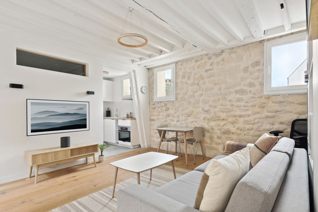 Séjour-renovation-appartement-Paris