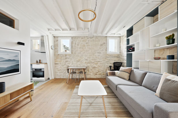 Séjour-renovation-appartement-Paris