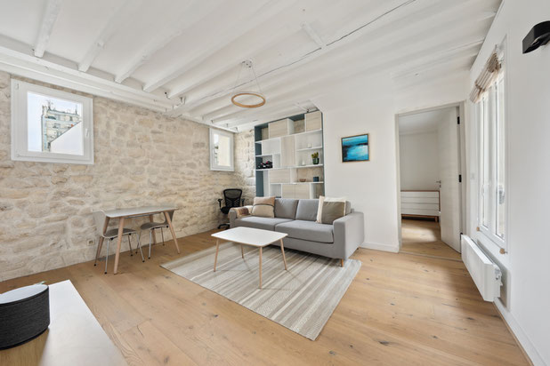 Séjour-renovation-appartement-Paris