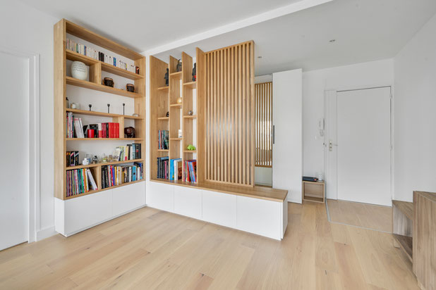 La bibliothèque-renovation-appartement-Paris
