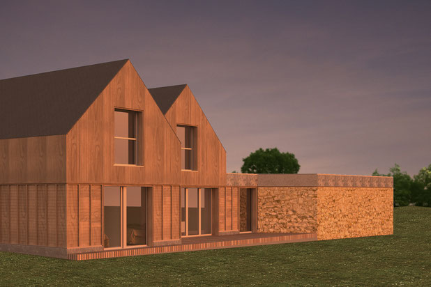 Coucher de soleil-construction-maison-Saint-Cast-le-Guildo