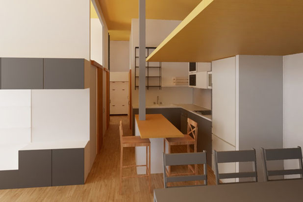 Pièce principale-renovation-appartement-Lyon
