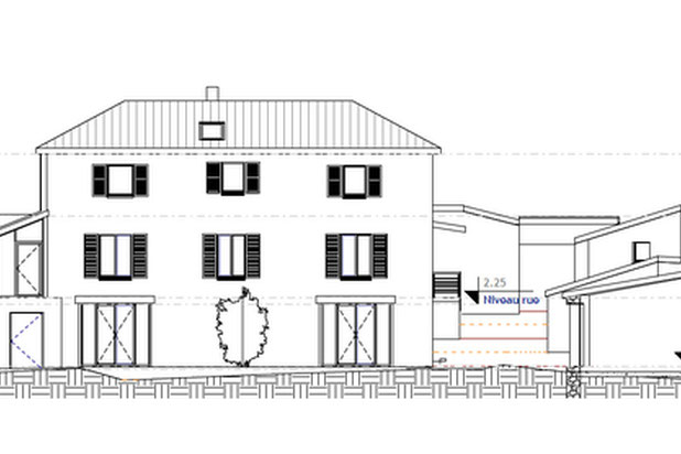 Façade redessinée-renovation-maison-Saint-Julien