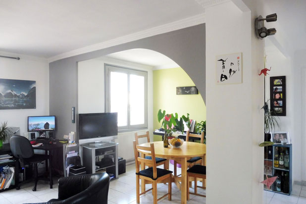 Salon et salle à manger-renovation-appartement-Lyon