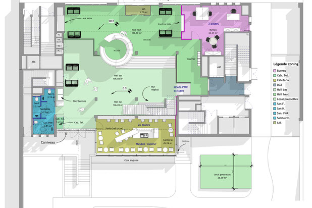 Plan du rdj-rehabilitation-bureaux-Neuilly-sur-Seine