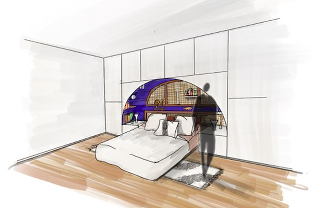 Croquis chambre-rehabilitation-immeuble-Paris