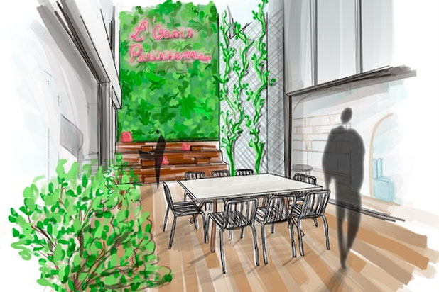 Croquis cour-rehabilitation-immeuble-Paris