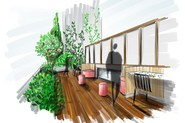 Croquis terrasse-rehabilitation-immeuble-Paris