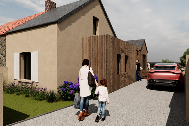 Vue frontale-agrandissement_extension-maison-Barneville-Carteret
