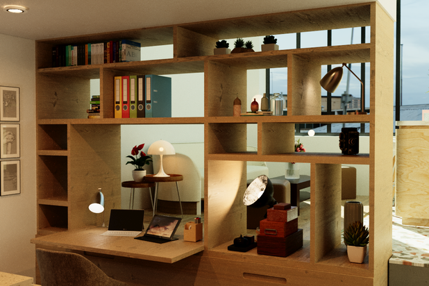 Bureau du RDC-amenagement-appartement-Paris
