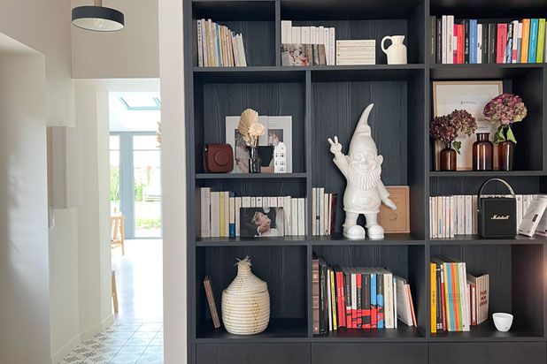 Bibliothèque sur mesure-rehabilitation-maison-Rennes