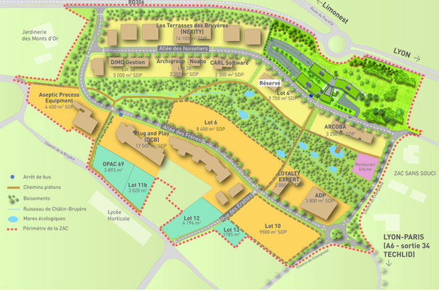 Plan Masse-construction-bureaux-Limonest