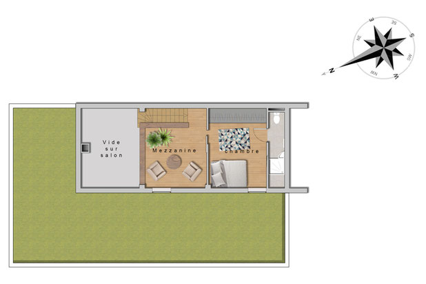 Plan R+1 état projeté-agrandissement_extension-maison-Bonneville-la-Louvet