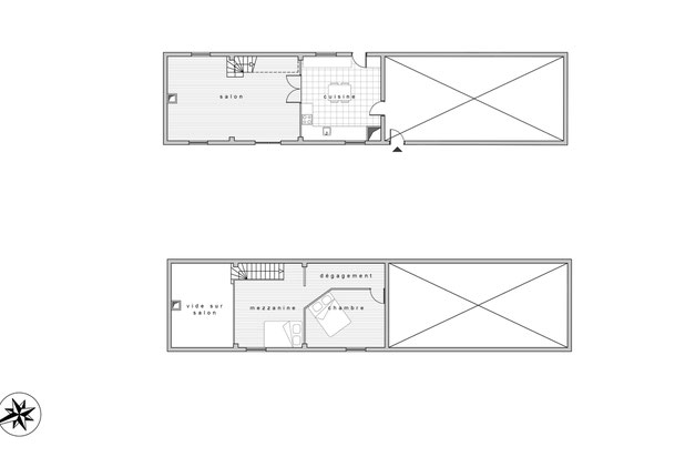 Plans niveaux état existant-agrandissement_extension-maison-Bonneville-la-Louvet