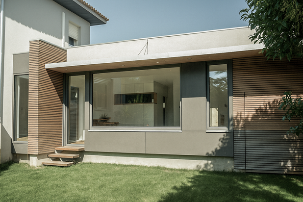 Vue Facade Sud-agrandissement_extension-maison-Lattes