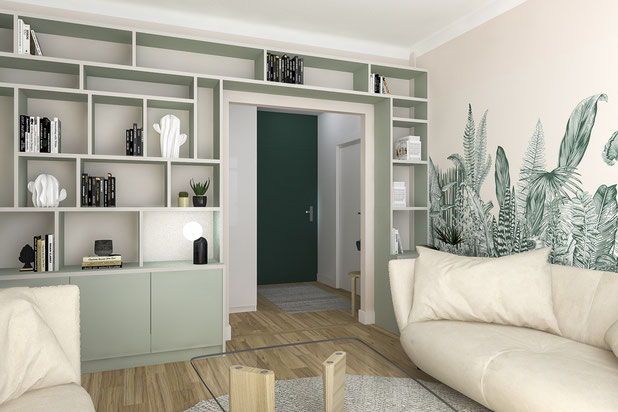 Le séjour-renovation-appartement-Montrouge
