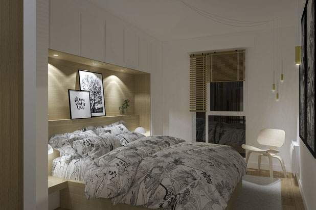 La chambre-amenagement-appartement-Le Pré-Saint-Gervais