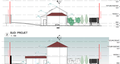 Photo d'un projet de Surélévation Maison à Vaux-le-Pénil