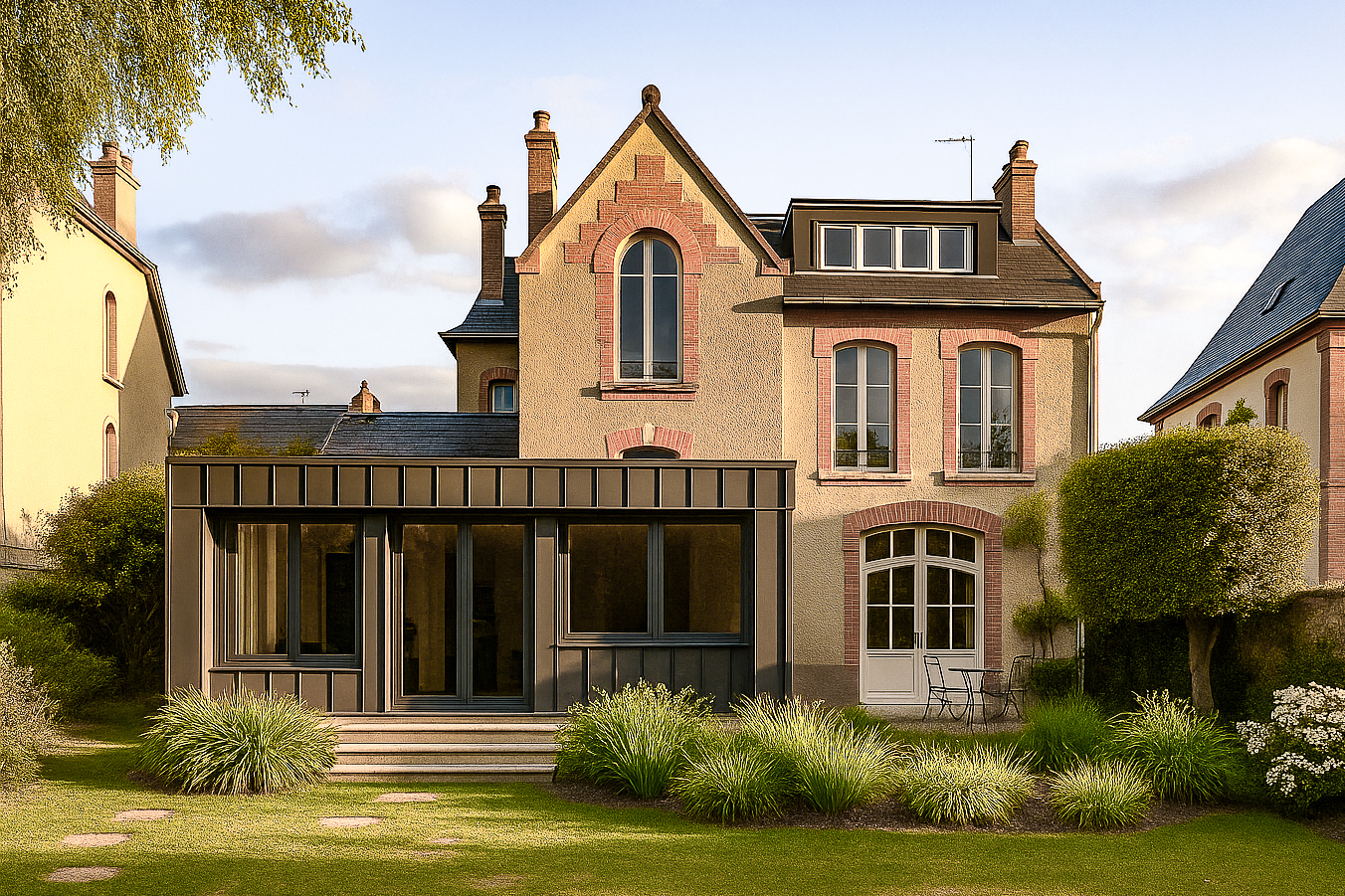 Extension + Rénovation maison de ville, Caen – construction de maison neuve Indre-et-Loire Extension + Rénovation maison de ville, Caen – construction de maison neuve Indre-et-Loire