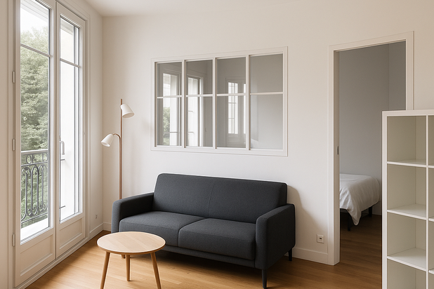 Salon-renovation-appartement-Caen