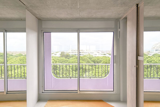 Vue de la chambre sur demande-rehabilitation-appartement-La Grande-Motte