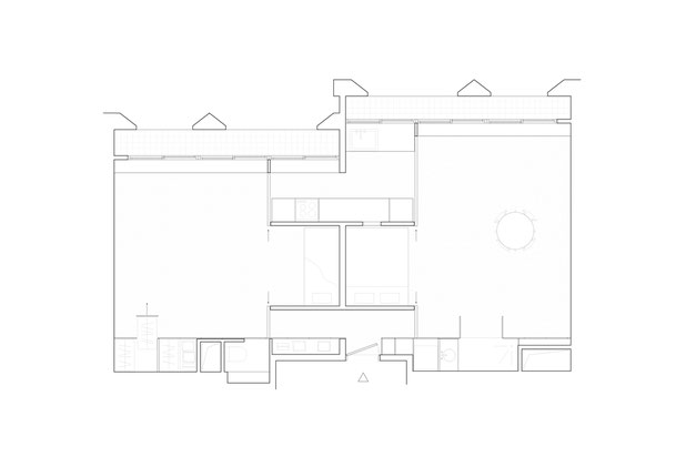 Disposition en double studio-rehabilitation-appartement-Paris