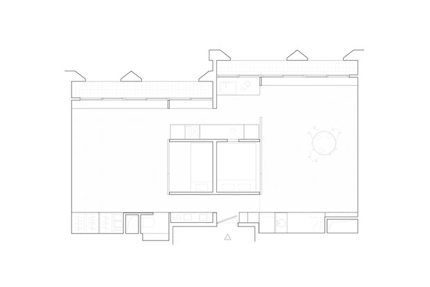 Disposition en plan libre-rehabilitation-appartement-Paris