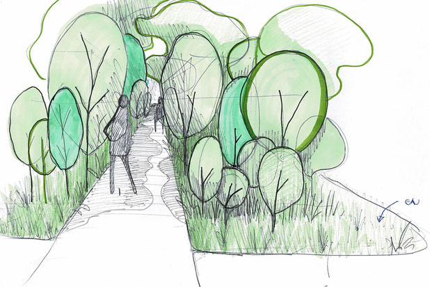 Projet d'un "chemin d'ombre" au sein d'une micro-forêt de fraîcheur-amenagement-espaces_exts-Poitiers