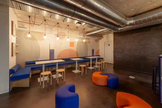 Cafétéria_ l'espace  modulable-amenagement-bureaux-Saint-Cloud
