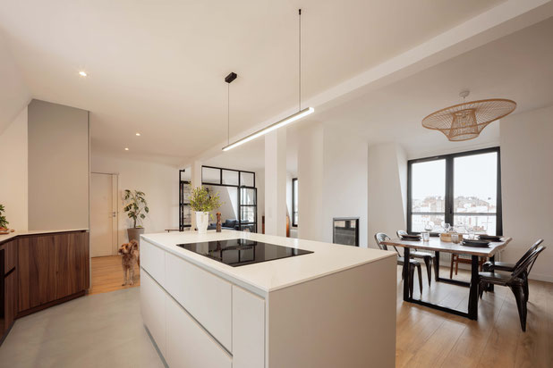 Ouverture sur les pièces de vie-renovation-appartement-Asnières-sur-Seine